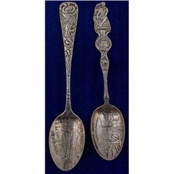 Two Exceptional Butte Mining Spoons