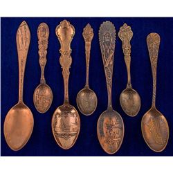 Seven Different Butte Copper Spoons