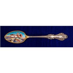Ornate Enameled Anaconda Mine Spoon