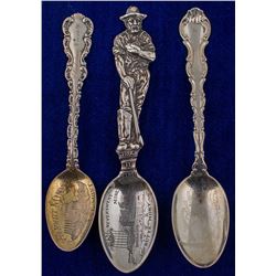 Three Early Butte Engraved Mining Spoons