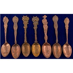 Seven Montana Copper Mining Spoons