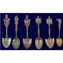 Six Spokane Demitasse Mining Spoons