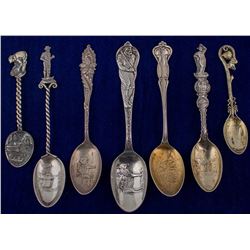 Seven Mining Scene Spoons