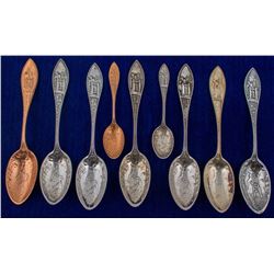 Nine Mining Spoons w/ the Same Design
