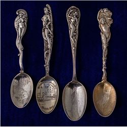 Four Mining Spoons with Nude Handles