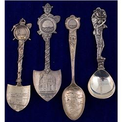 Four Canadian Mining Demitasse Spoons