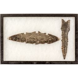 Large Native American spearheads: Lot 2