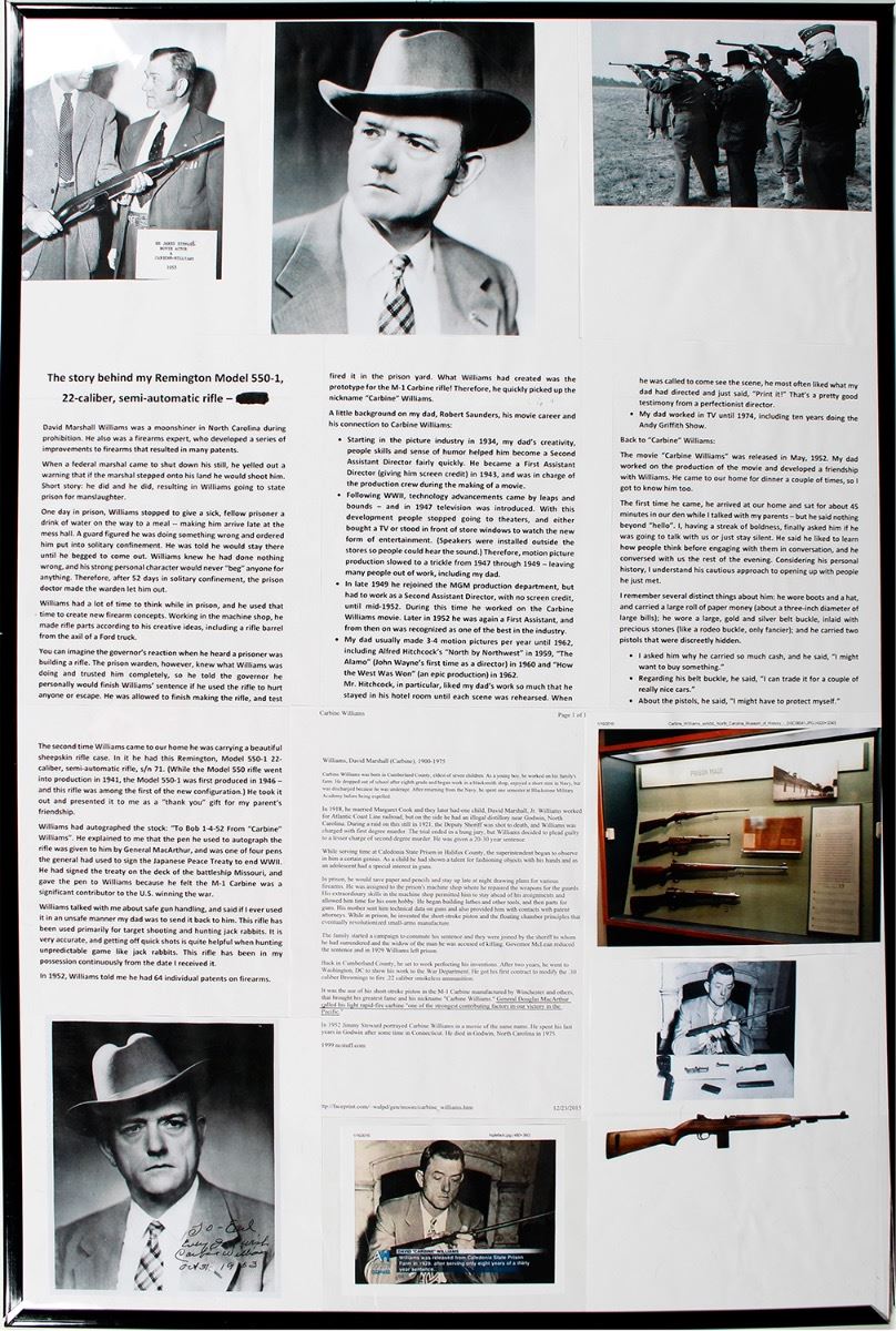 Unique And Historic Remington Model 550 1 Repeating Rifle Presentation Carbine Williams Unique And Historic Remington Model 550 1 Repeating Rifle Presentation Carbine Williams