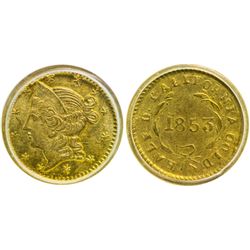 1853 Liberty Head Round $1/2