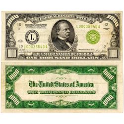 $1,000 Federal Reserve Note, Series 1928