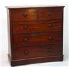 Image 1 : Victorian mahogany chest, fitted two short above three graduated long cockbeaded drawers and a plint