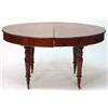 Image 1 : Victorian D-end extending dining table on baluster turned legs with three extra leaves