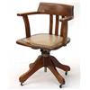 Image 1 : 1930s oak swivel office chair