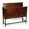 Image 1 : 1930s oak barleytwist sideboard, fitted a pair of drawers and cupboard doors