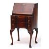 Image 1 : Queen Anne style walnut bureau, the fall above a brushing slide and two drawers on cabriole legs wit