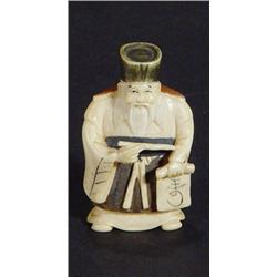 Chinese Netsuke of an elderly gentleman