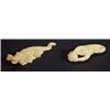 Image 1 : Miniature ivory crocodile and a lobster