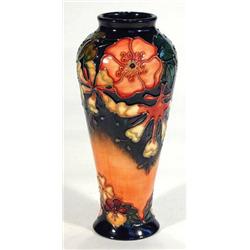 Moorcroft baluster vase hand painted and tubelined with 'Oberon' pattern, impressed and painted mark