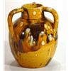 Image 1 : Dunmore pottery three handled vase with a brown and yellow mottled glaze, impressed marks to base, 1