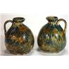 Image 1 : Pair of blue, green and brown mottle glazed Gibson Canning pottery ewers, impressed marks to base, 1