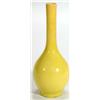 Image 1 : Yellow glazed slender necked pottery vase, 24cm high