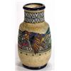 Image 1 : Amphora Art Deco pottery vase hand enamelled with a band of birds and flowers, impressed marks to ba