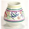 Image 1 : Poole Pottery traditional vase, hand painted with a band of flowers and birds, marks to base, 10cm h