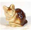 Image 1 : Brown glazed Poole pottery seated mouse, marks to base, 6cm high