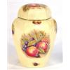 Image 1 : Hexagonal Aynsley ginger jar and cover printed with fruit by D. Jones, marks to base, 22cm high