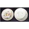 Image 1 : Booths 'Circus' design baby's plate and a Continental porcelain baby's plate depicting a dragonfly a