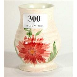 Radford pink and red floral vase, impressed number and initials to base, 9cm high