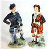 Image 1 : Pair of hand painted Radnor Scottish figures in kilts, marks to base, 19cm high