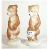 Image 1 : Two hand painted USSR standing brown bears, marks to base, 13cm high