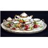 Image 1 : Royal Albert Country Rose patterned miniature tea for two set on tray, marks to base