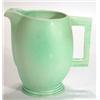 Image 1 : Green glazed Carltonware Art Deco jug with angular handle, marks to base, 21cm high