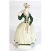 Image 1 : Hand painted Rosenthal figurine in a flowing green dress, impressed C-Holzer-D and printed marks to 