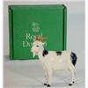 Image 1 : Boxed hand painted Royal Doulton black and white pot bellied pygmy goat, marks to base, 12cm high