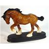 Image 1 : Hand painted Beswick shire horse on a black china stand, marks to base, 22cm high