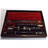 Brass inlaid rosewood cased Card & Co London three piece silver plated rosewood flute