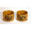 Image 1 : Two Mauchlin napkin rings printed with Kyles of Bute and Rothesay Castle