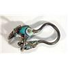 Image 1 : 18th century Chinese enamel and silver dragon shaped hook, 6cm in length