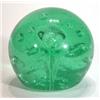 Image 1 : Victorian green bubble glass dump paperweight, 14cm high