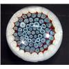 Image 1 : Millefiore glass paperweight inset with blue, red and white veins, 6cm high