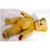 Image 1 : Straw filled teddy bear with jointed arms and legs, 51cm high