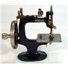 Child's miniature black painted Singer sewing machine, 19cm high