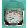 Image 1 : Beaten sterling silver cased eight day travelling alarm clock