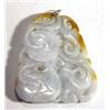 Image 1 : Carved white jade pendant