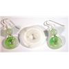 Image 1 : White jade ring and a pair of green jade earrings