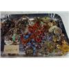 Image 1 : Large tray of assorted costume jewellery brooches, necklaces, etc