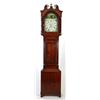 Image 1 : Victorian oak and mahogany crossbanded longcase clock with swan neck pediment, the dial handed hand 